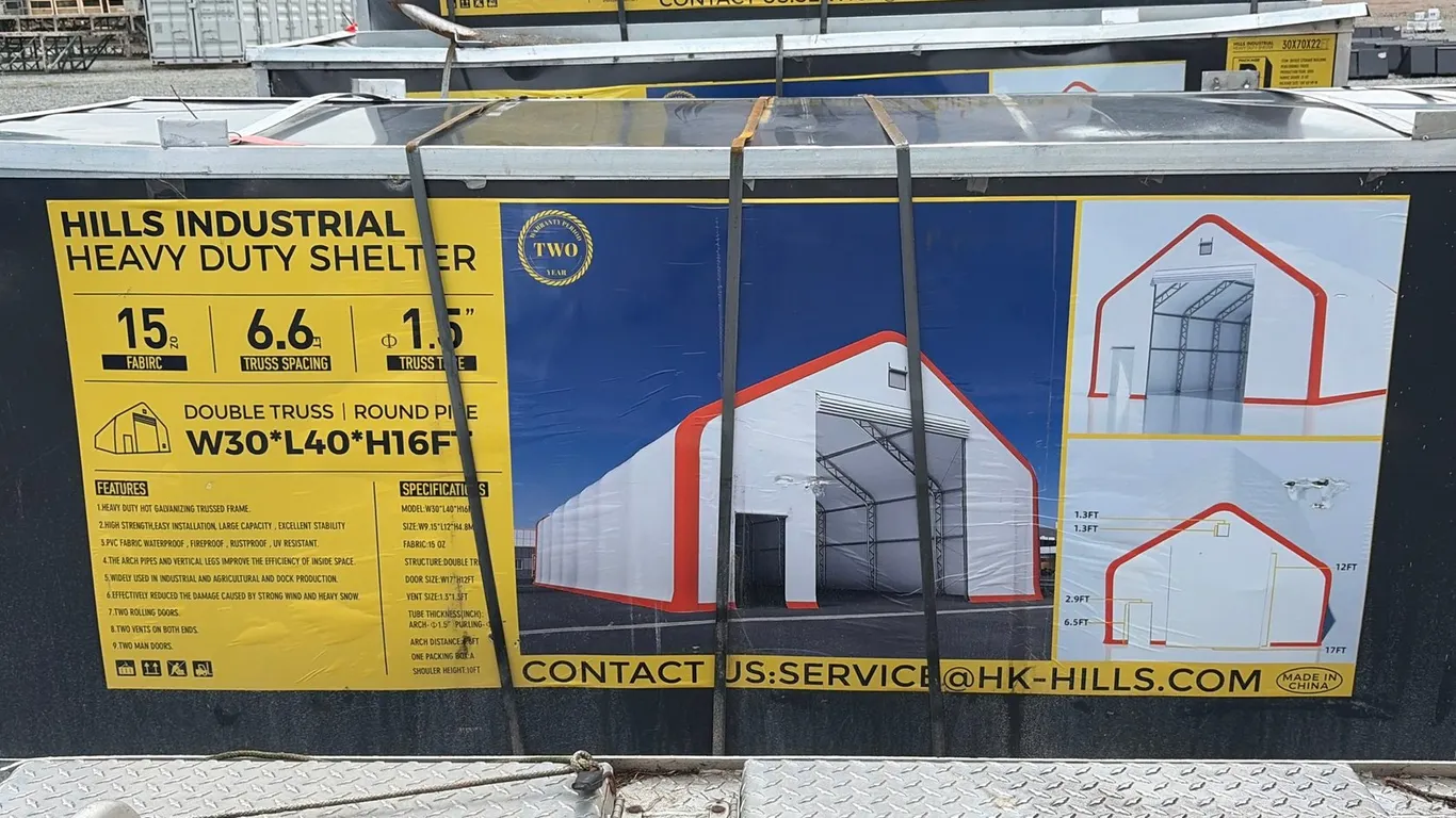Unused Hills Industrial Heavy Duty Shelter