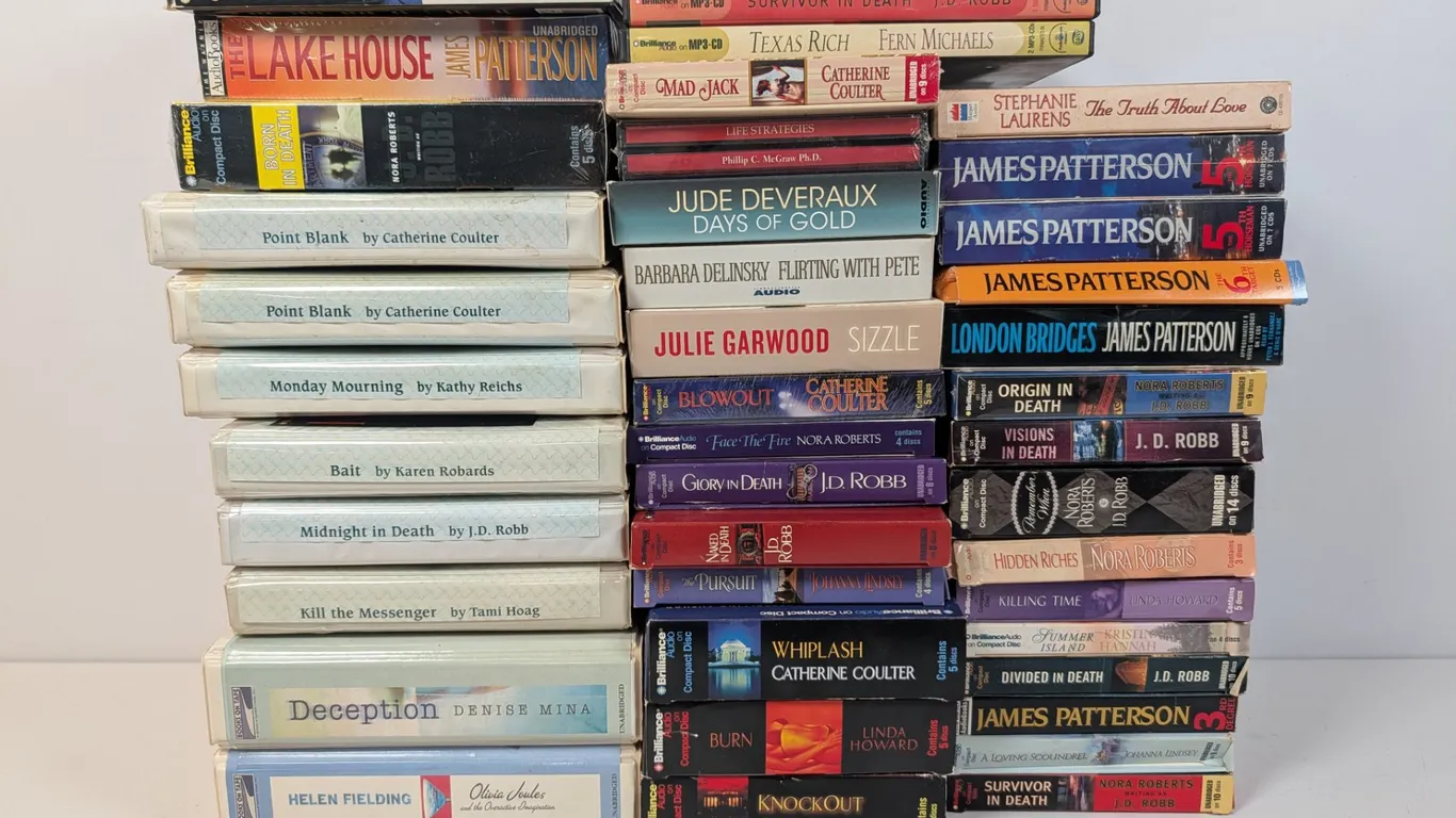 Large Collection of Fiction Audiobooks on Compact Disc