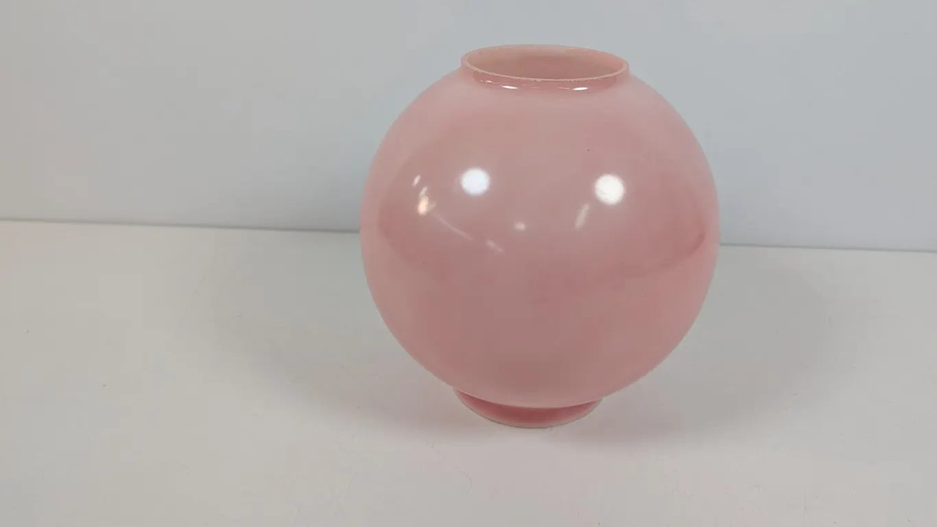 Vintage Pink Glass Globe Lamp Shade