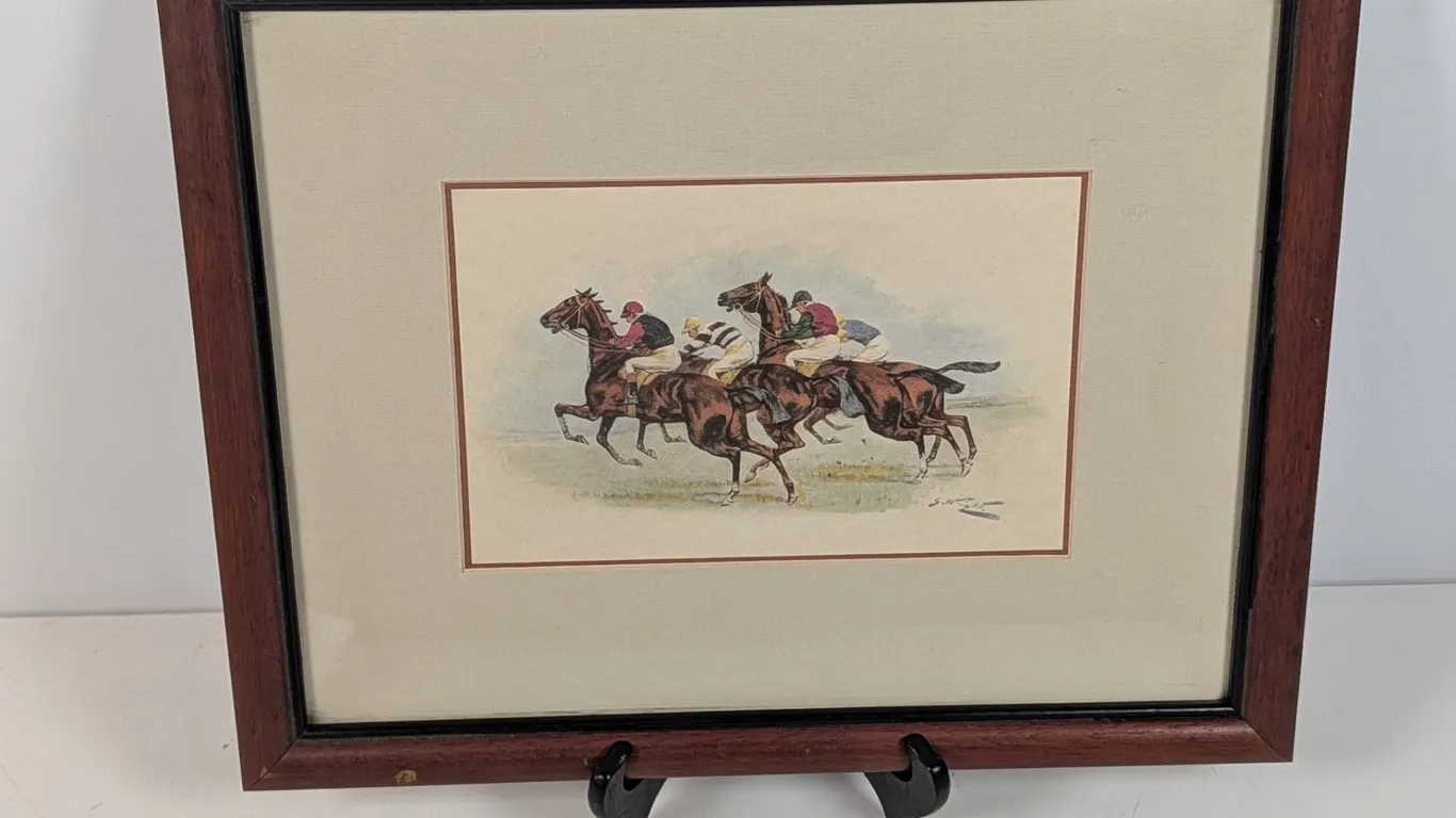 Framed Equestrian Horse Racing Print