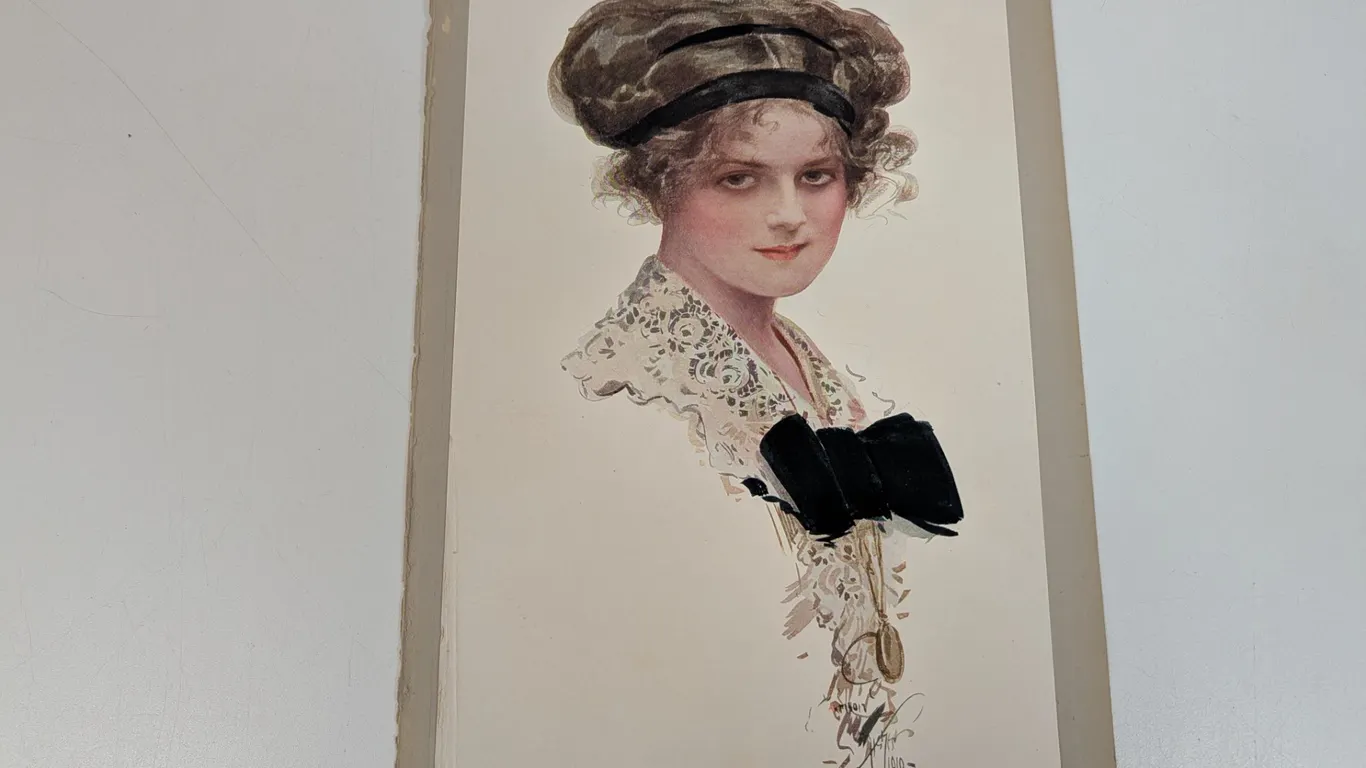 Vintage 1910 Portrait Illustration Print