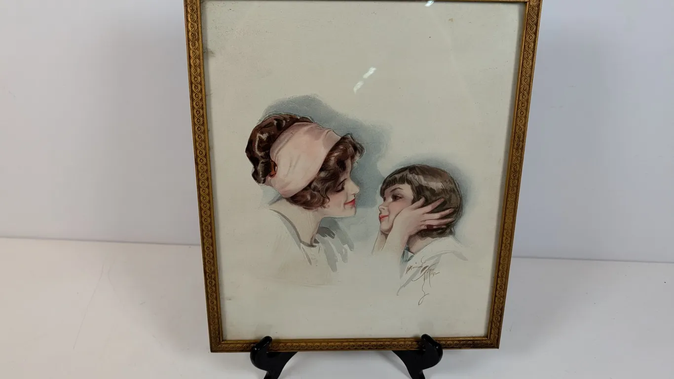 Vintage "My Sweetheart" Mother and Child Art Print by J.G. Smith