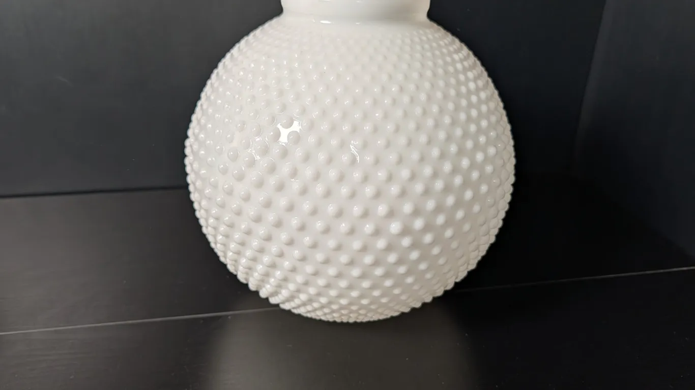 Milk Glass Hobnail Lamp Shade Globe