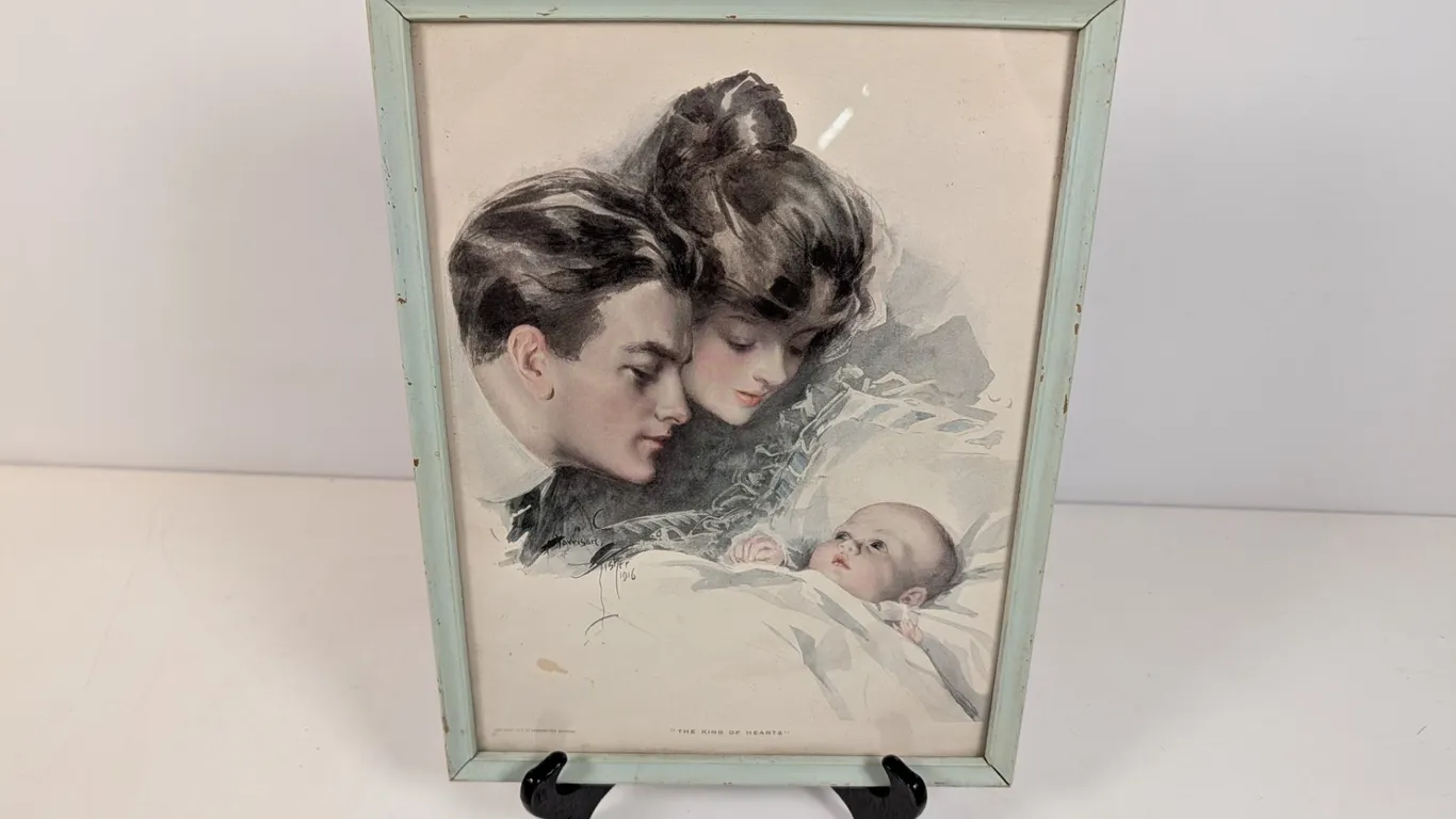 Harrison Fisher "The King of Hearts" 1916 Print
