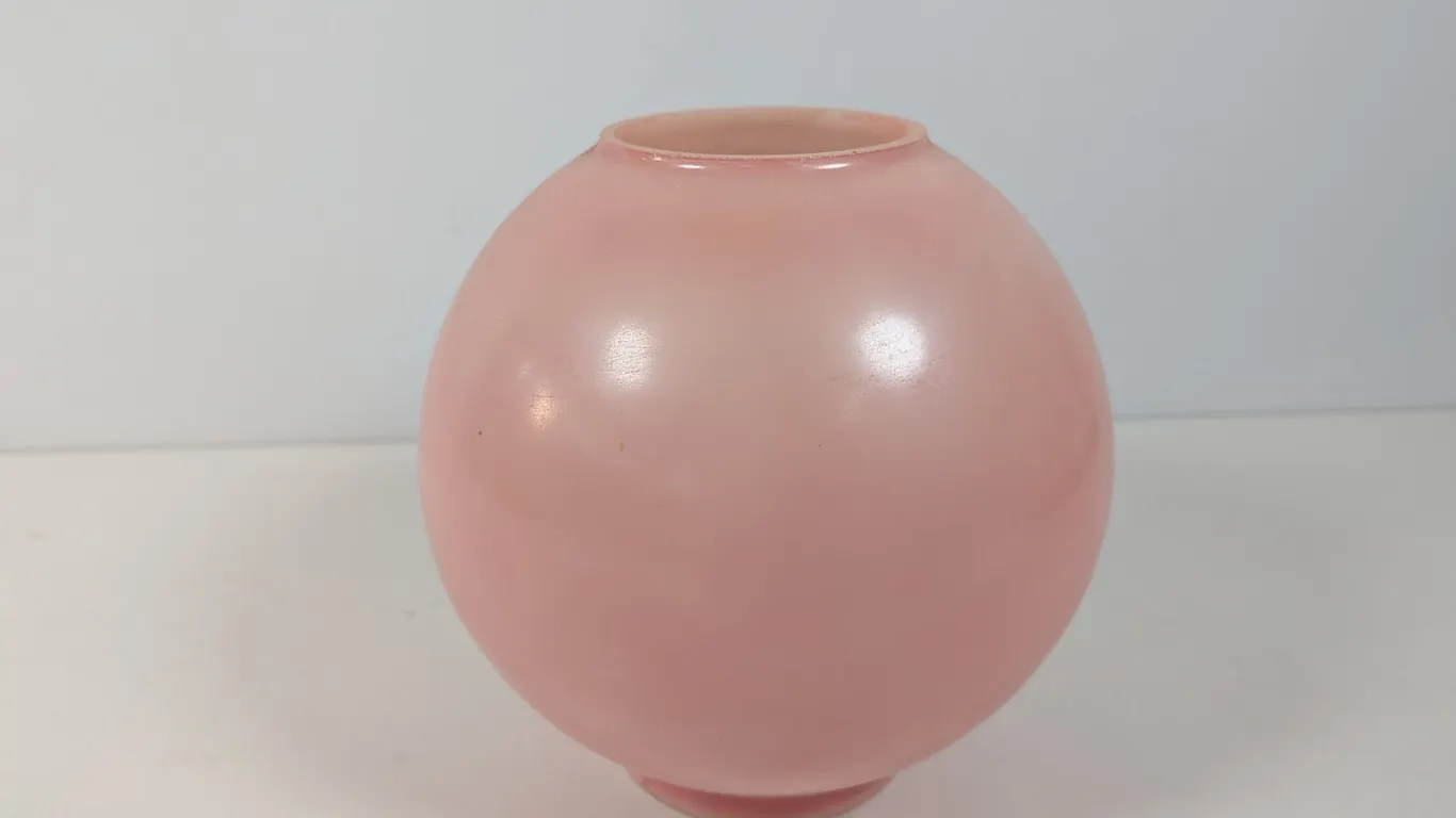 Vintage Pink Glass Globe Light Shade