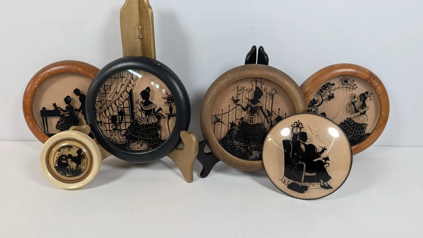 Collection of Ann Priest Weikel Framed Silhouettes