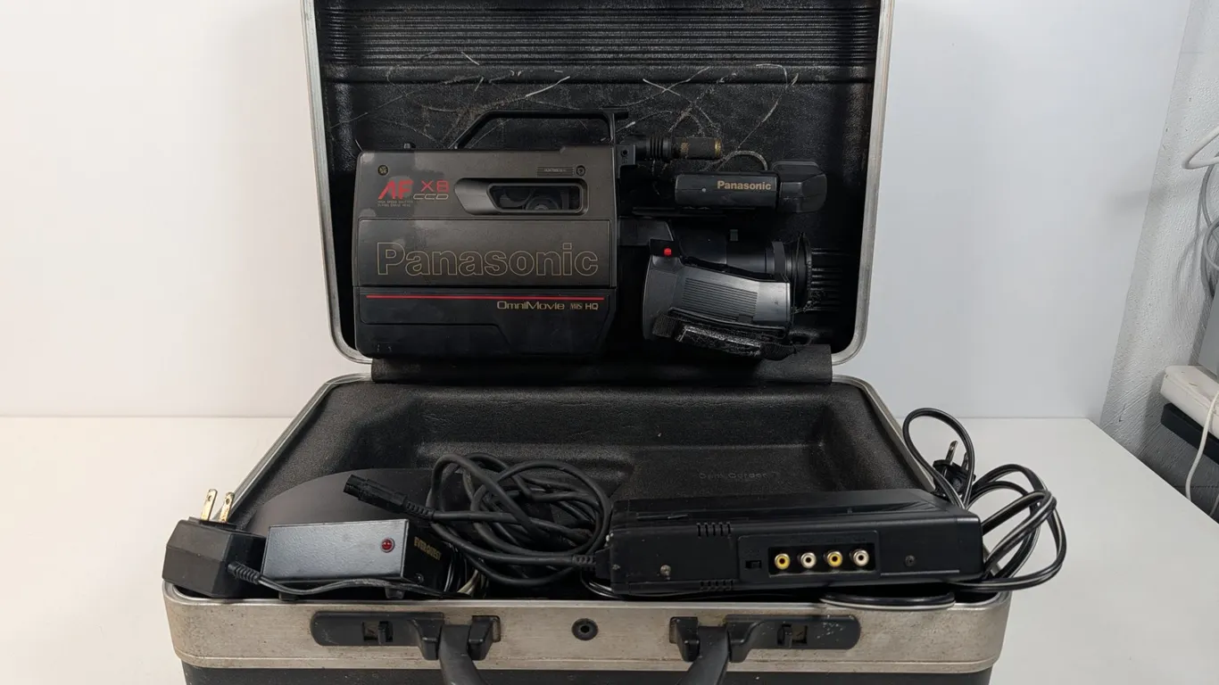 Panasonic OmniMovie VHS HQ Camcorder with Case and Accessories