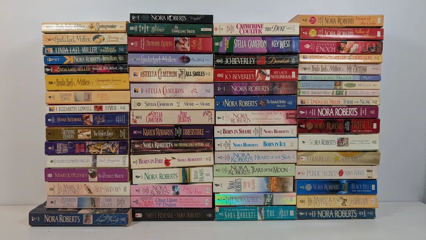 Large Collection of Paperback Romance Novels