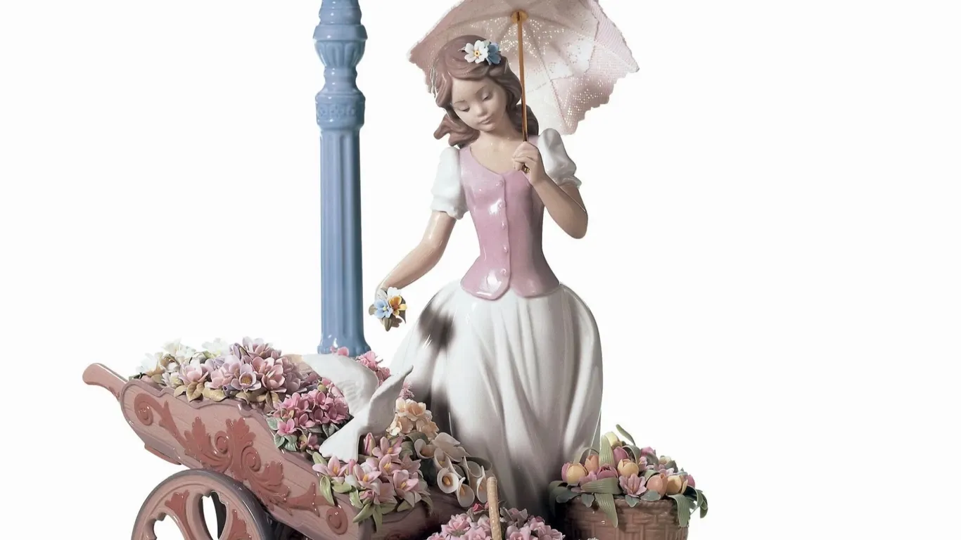 Lladro "Flowers for Everyone" Porcelain Figurine with box