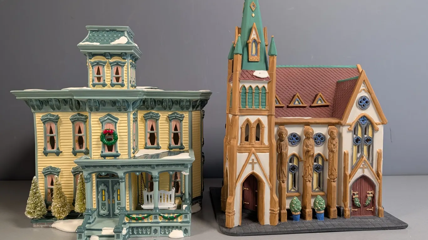Department 56 Christmas in the City All Saints Corner Church and Italianate Villa