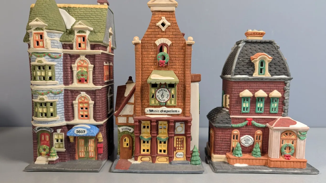 Department 56 Christmas in the City Village Houses (Set of 3)
