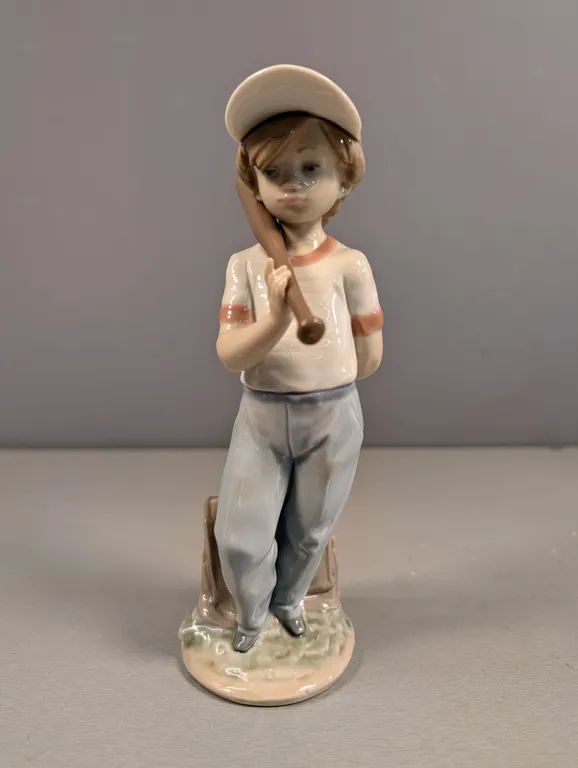 Lladro "Batter Up" Baseball Boy Porcelain Figurine