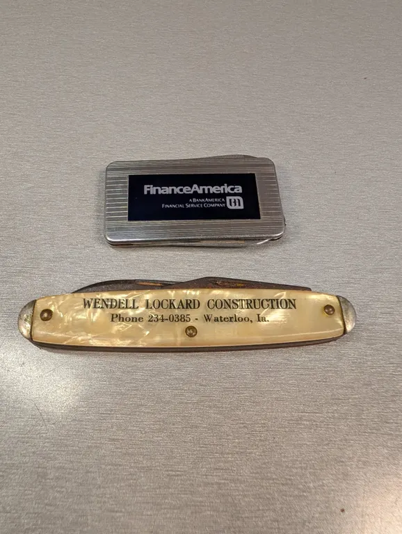 FinanceAmerica Money Clip and Mother-of-Pearl Pocket Knife