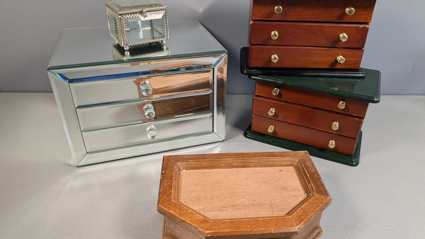 Collection of Five Jewelry and Trinket Boxes