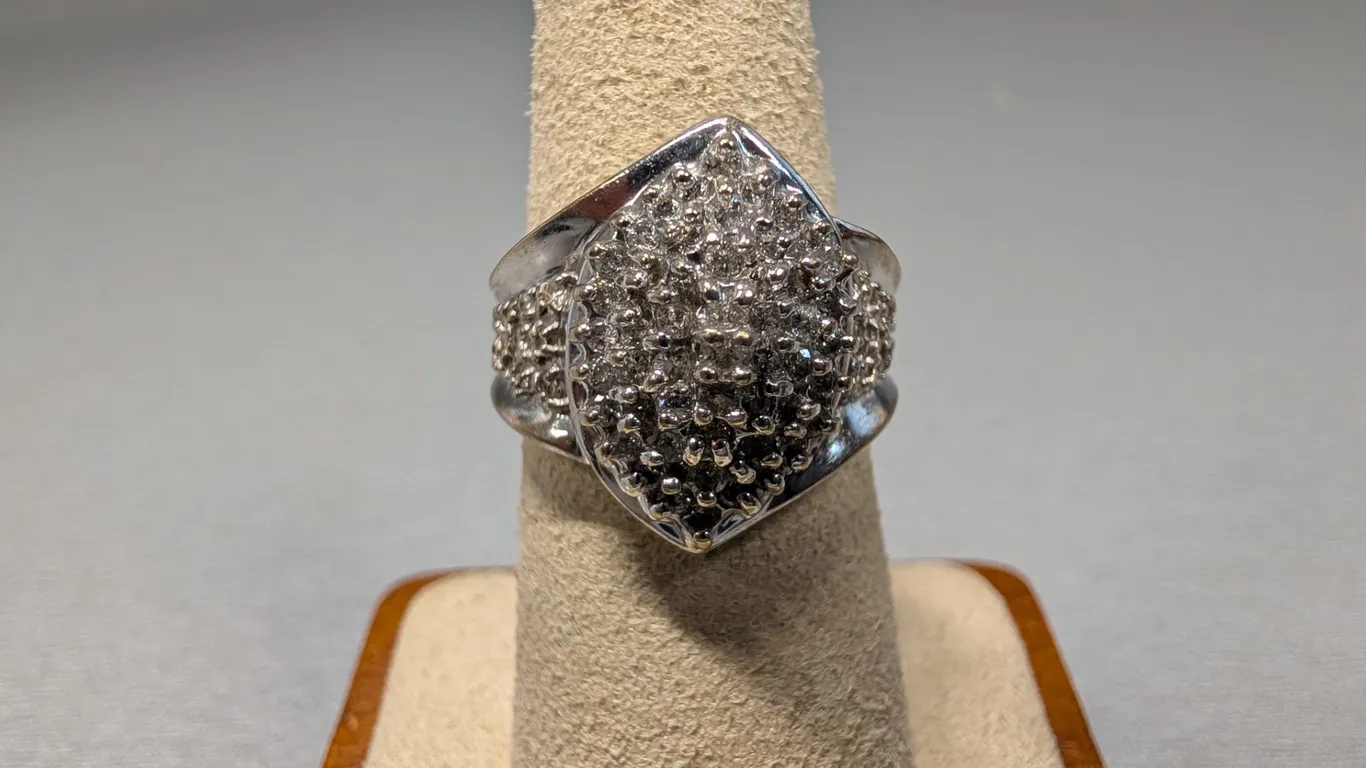 10K Gold Diamond Cluster Ring