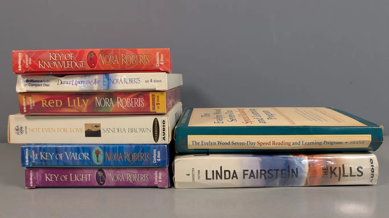Nora Roberts, Sandra Brown, Linda Fairstein Audiobook Collection & Speed Reading Program