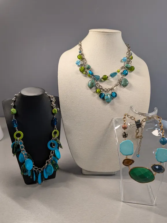 Fashion Necklace Collection, Mixed Materials and Styles
