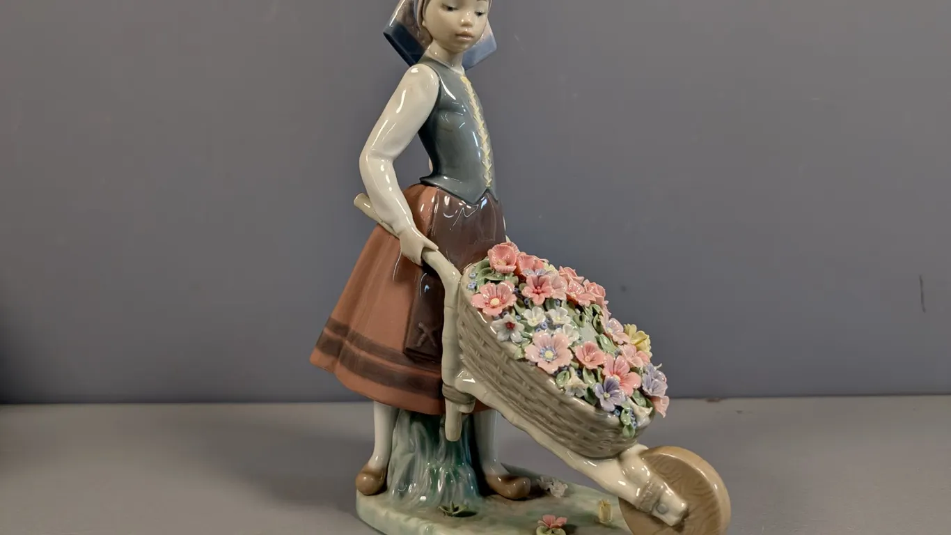 Lladro "A Full Basket" Porcelain Figurine