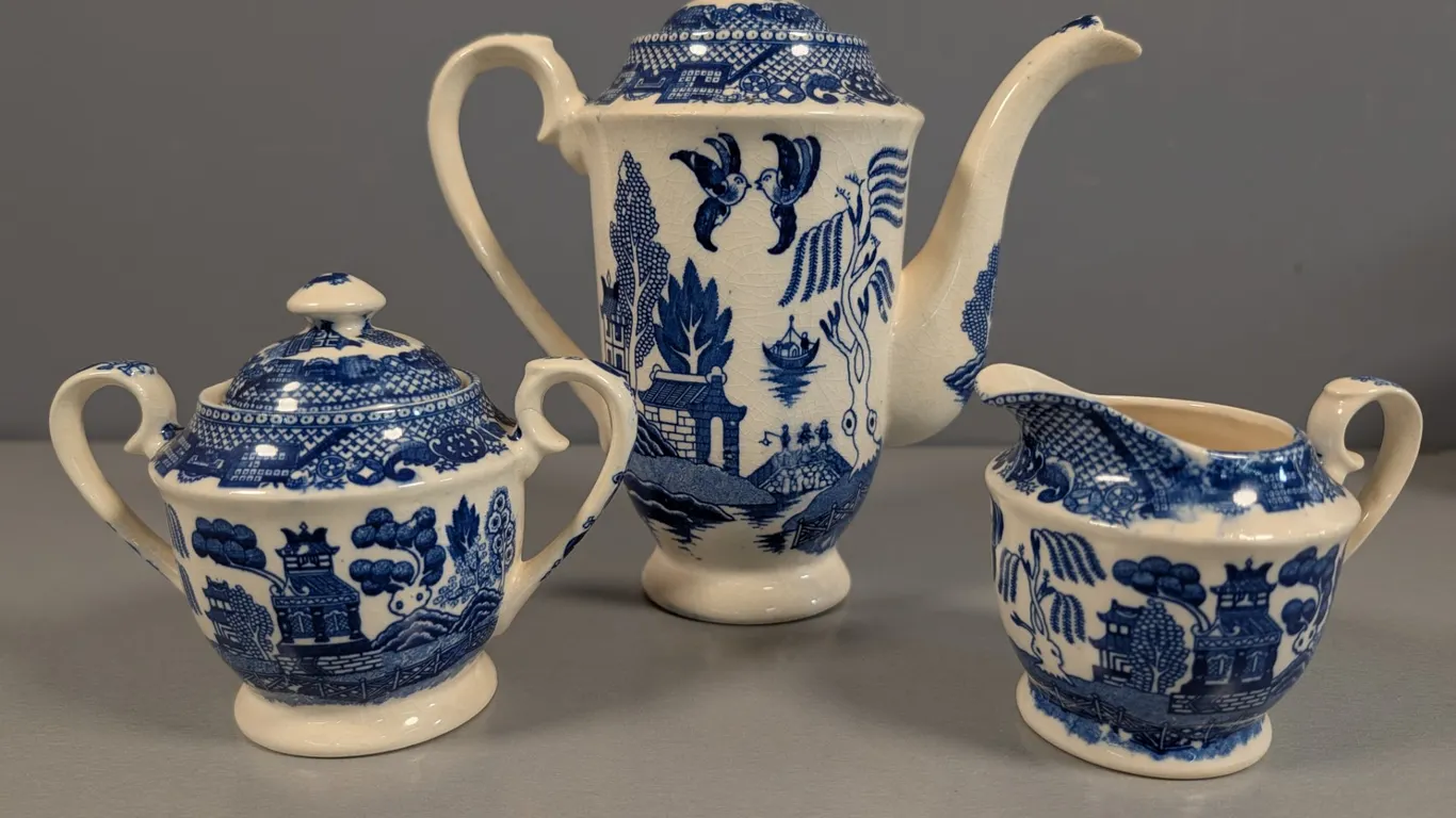Japanese Blue Willow Pattern Ceramic Tea/Coffee Set