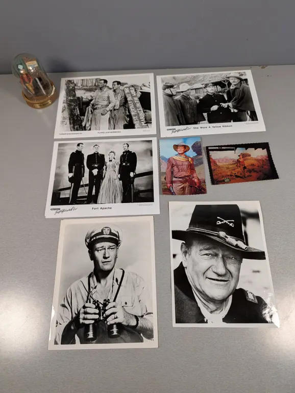 John Wayne Limited Edition Sculpture and Movie Memorabilia Photo Lot