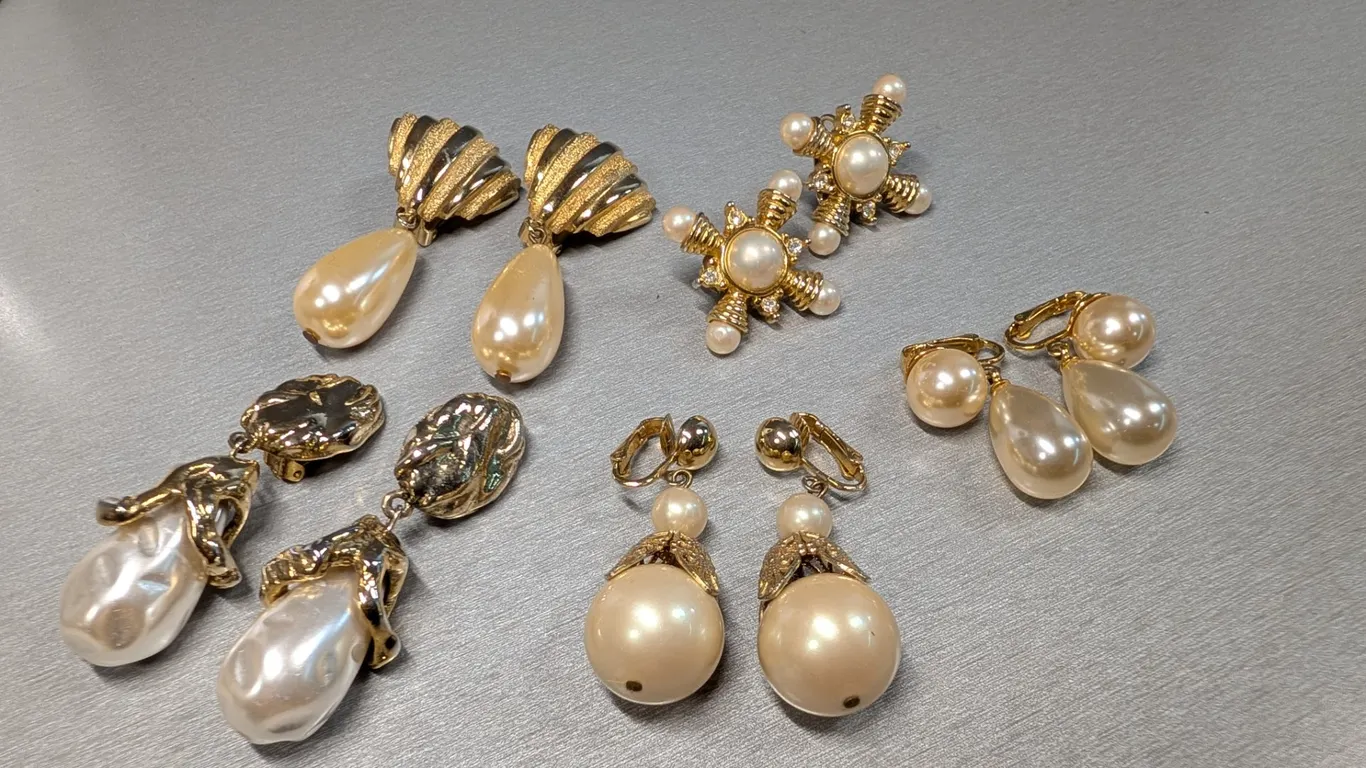 Collection of Faux Pearl Clip-On Earrings