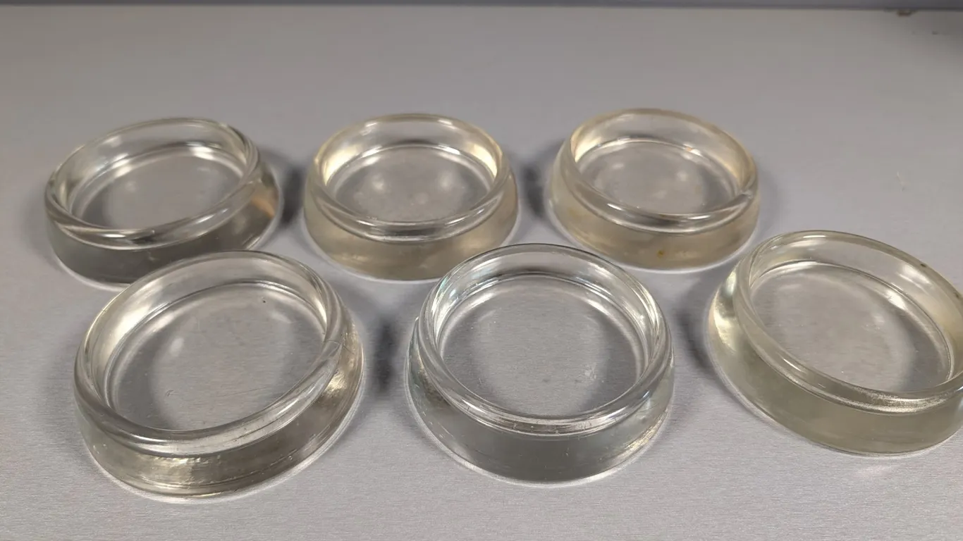 Set of 6 Heavy Glass Coasters