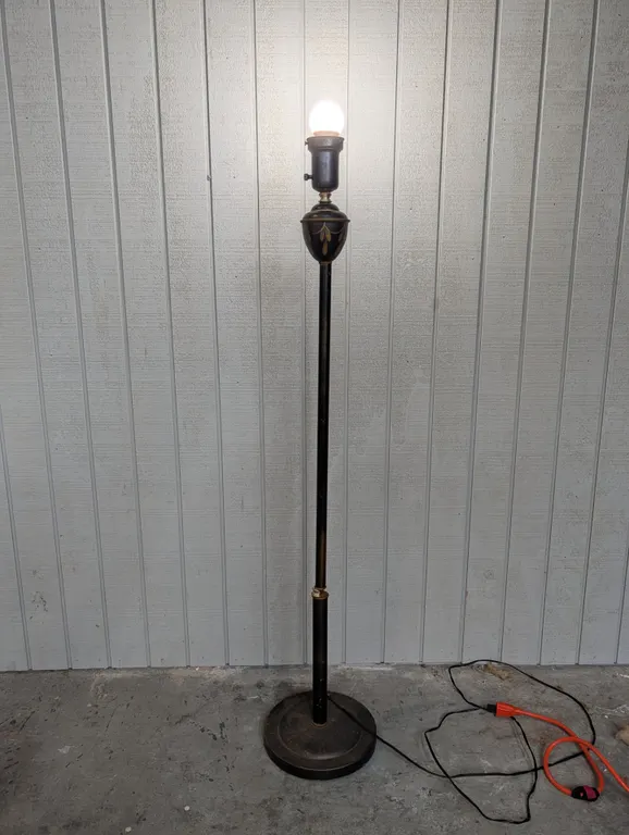 Vintage Black and Gold Floor Lamp