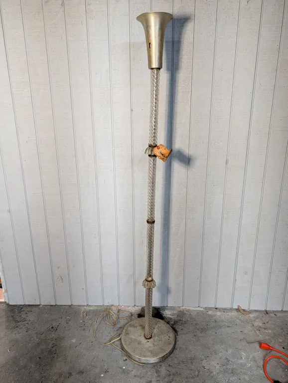 Vintage Twisted Glass Floor Lamp