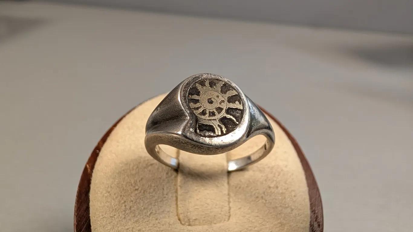 Sterling Silver Ammonite Design Ring