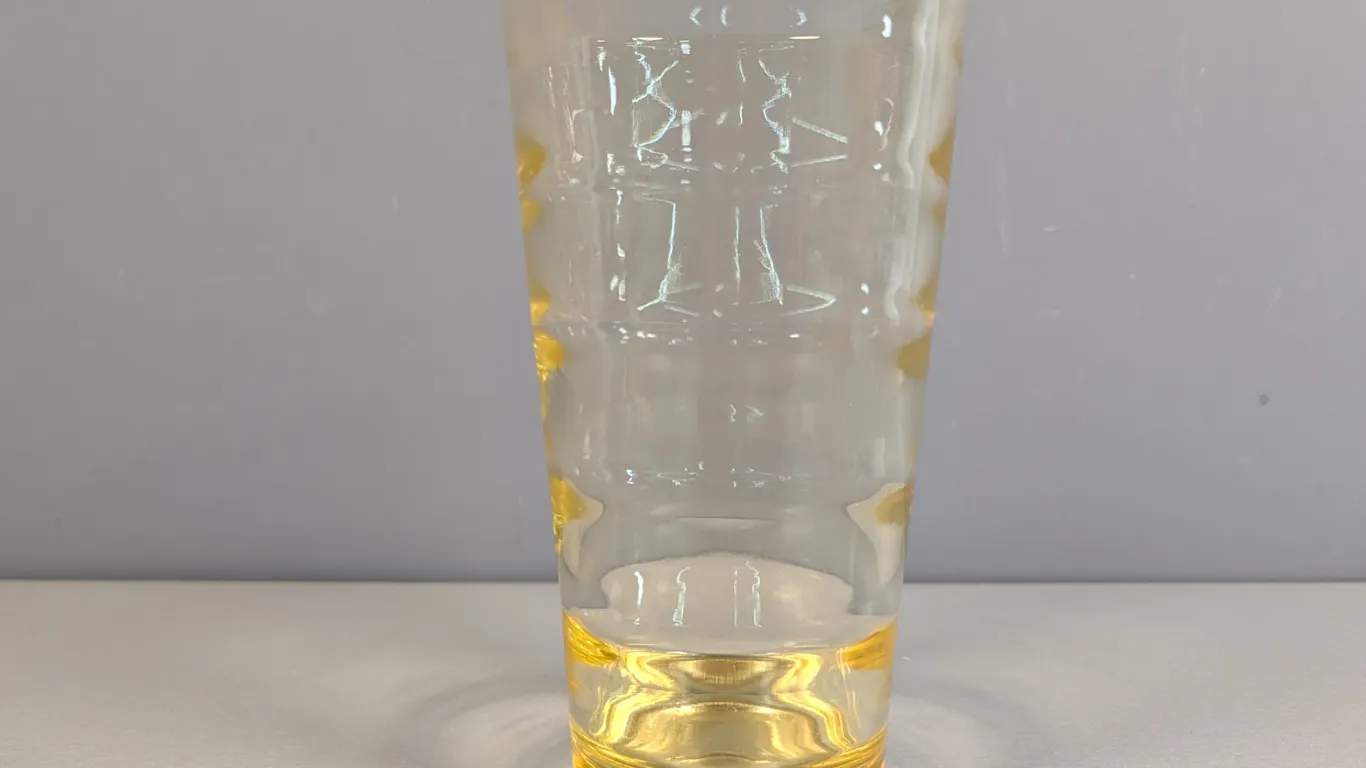 Yellow Patterned Glass vase