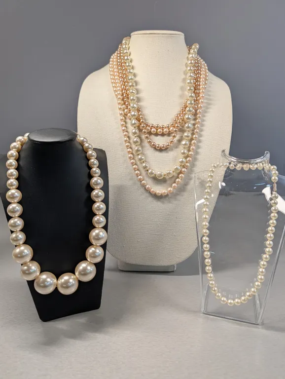 Collection of Six Faux Pearl Necklaces