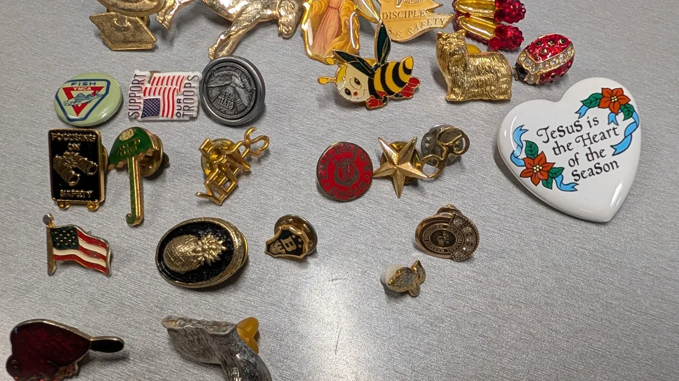 Assorted Collection of Vintage and Novelty Lapel Pins