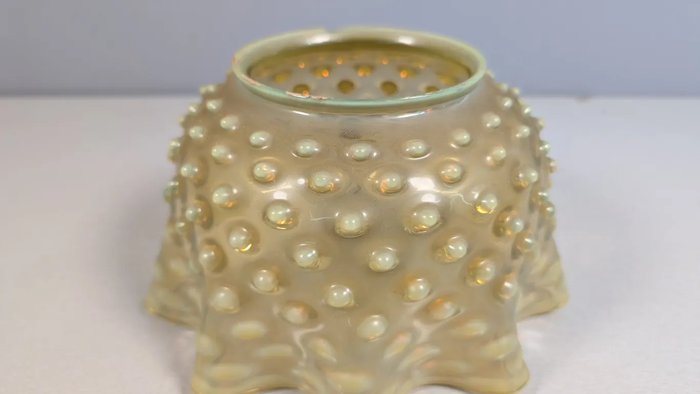 Vintage Iridescent Hobnail Glass Lampshade