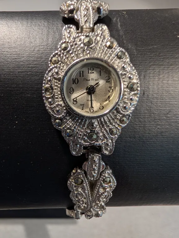 Pierre Nicol Quartz Ladies Watch with Marcasite Embellishments