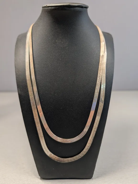 Sterling Silver Herringbone Necklaces