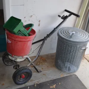 Trash Can, Hand Spreaders, Push Spreader