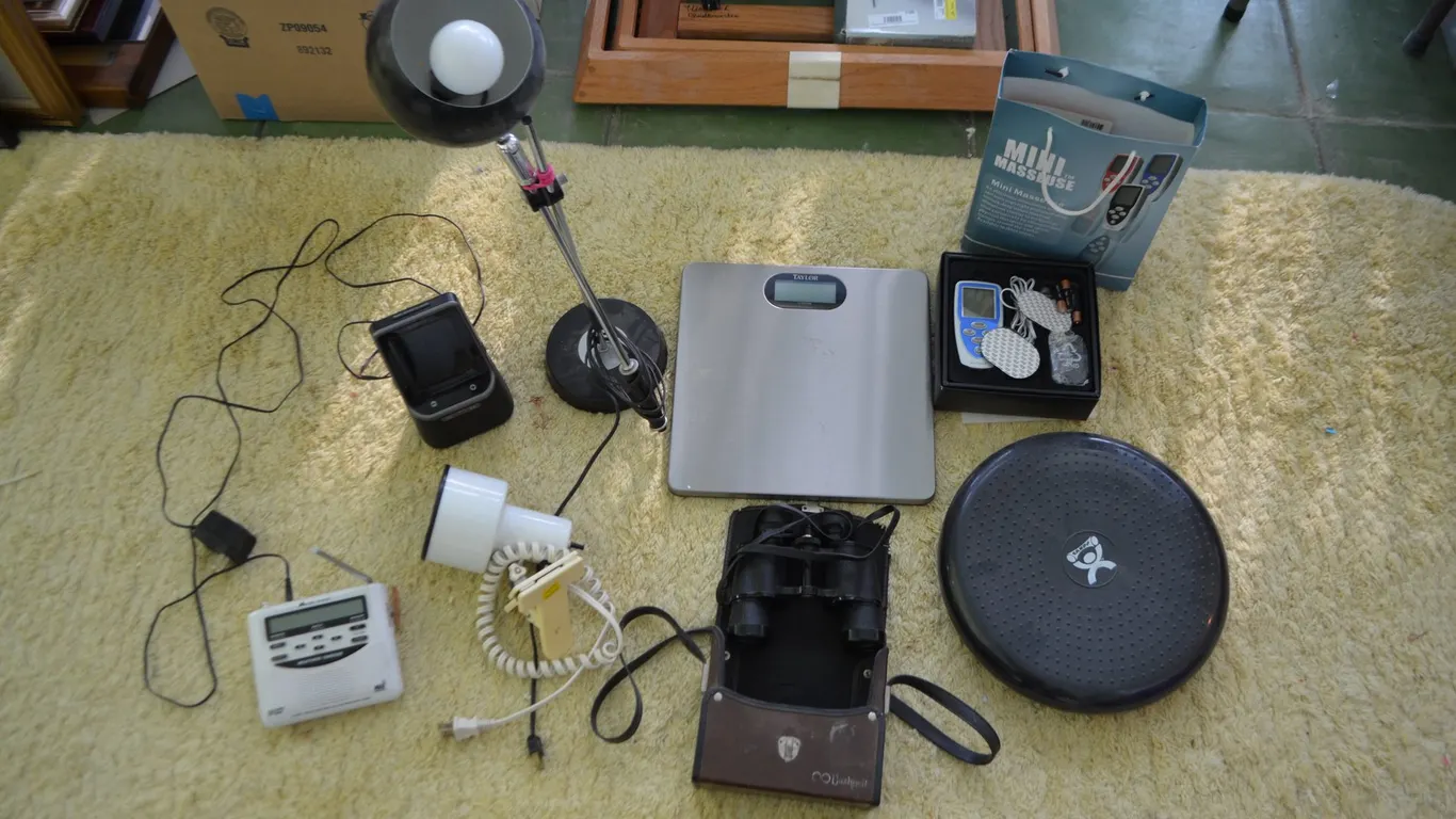 Binoculars, Lamps, Scale,