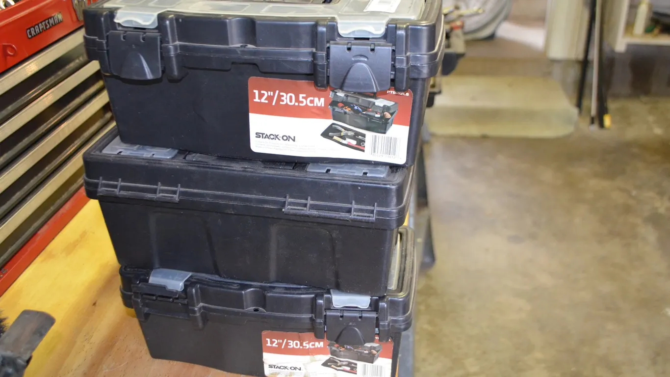 Stack On Tool Boxes w/ Contents