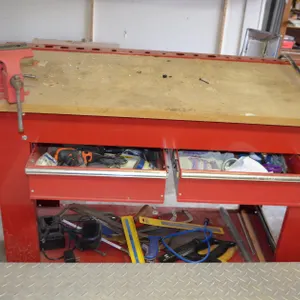Metal Workbench w/ Drawers & Contetns