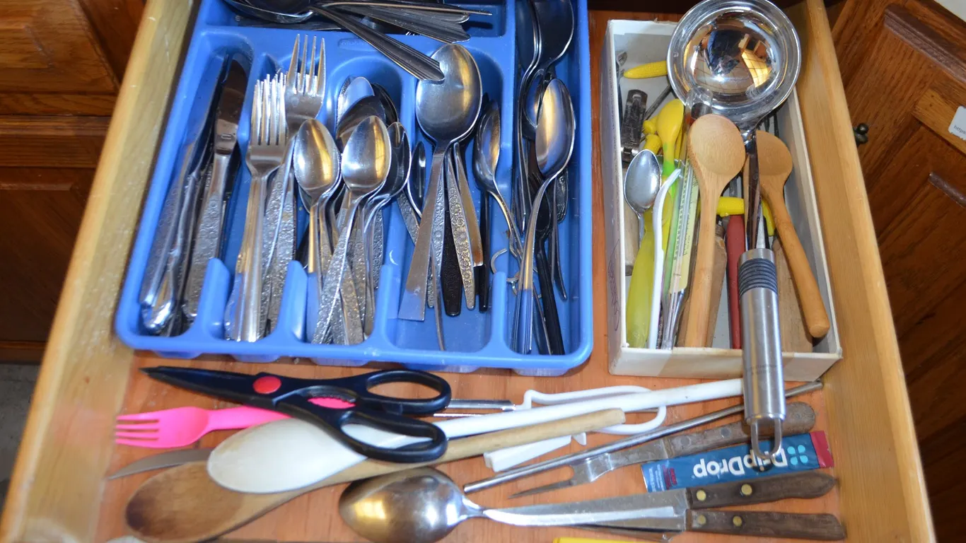 Silverware, Pot Holders, Kitchen Towels, Zipper Bags, Misc.