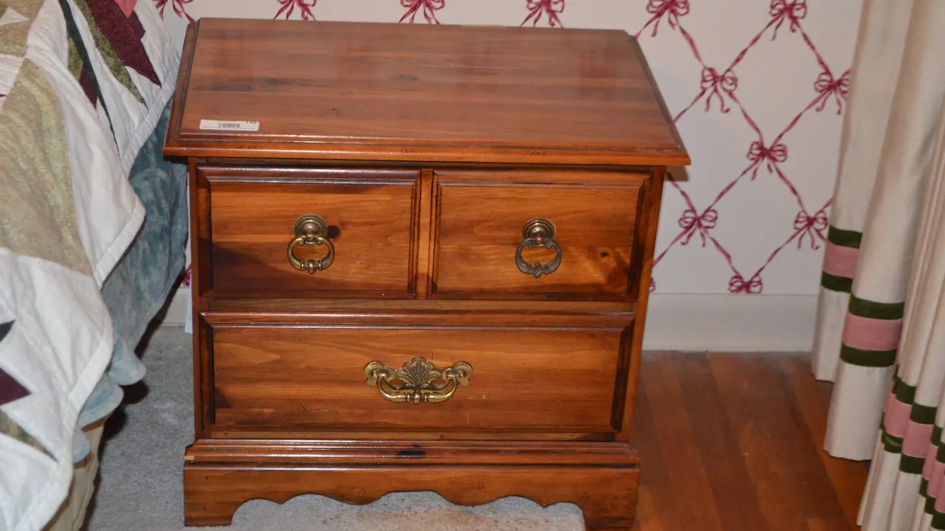 2 Drawer Wooden Night Stand