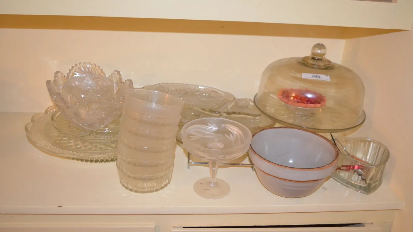 Glass Cake Platter, Serving Dishes