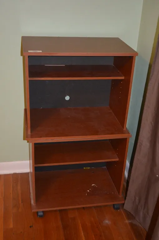 Wooden Shelf on Wheels