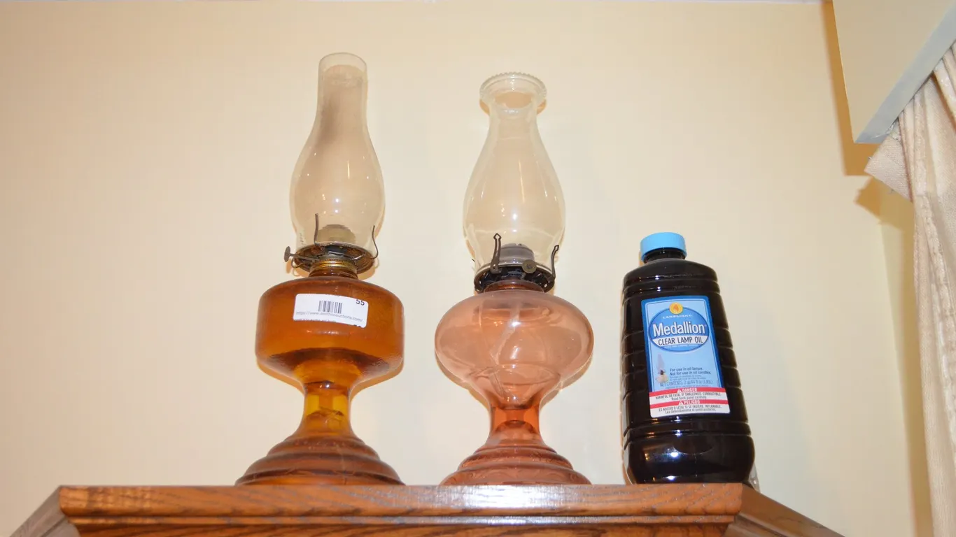 2 Oil Lamps, Lamp Oil