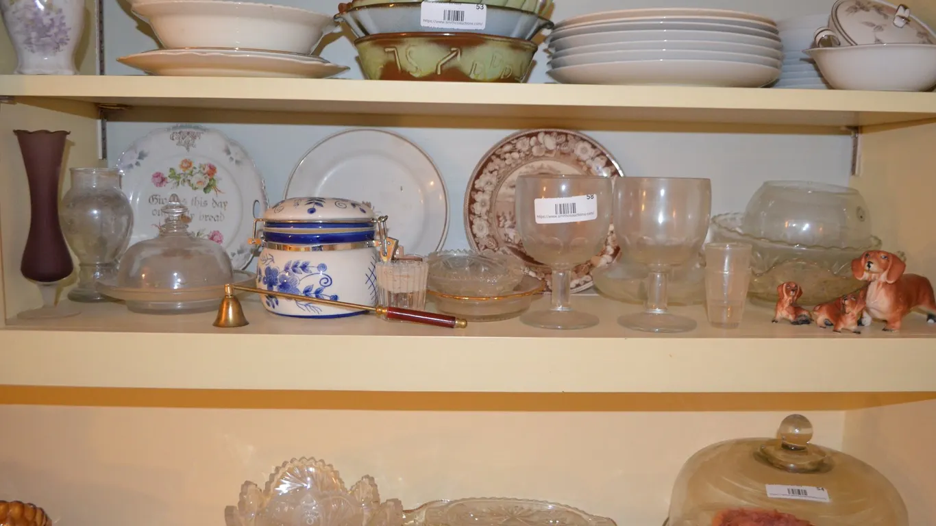Decorative Plates, Glass Cups, Glass Bowls