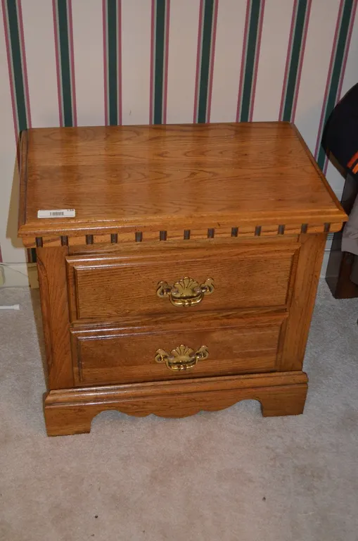2 Drawer Wooden Night Stand