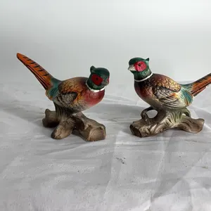 ENESCO JAPAN PORCELAIN 2 PHEASANT FIGURINES