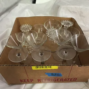 2 VINTAGE WINE GLASS SETS