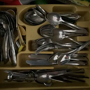SILVERWARE-SERVINWARE-BOWLS MISCELLANEOUS KITCHEN ITEMS