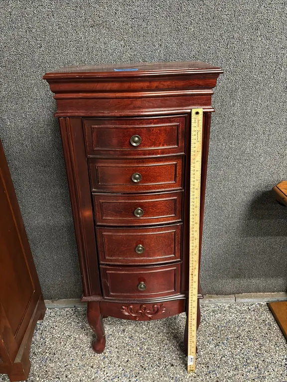WOODEN 40” TALL JEWELRY BOX